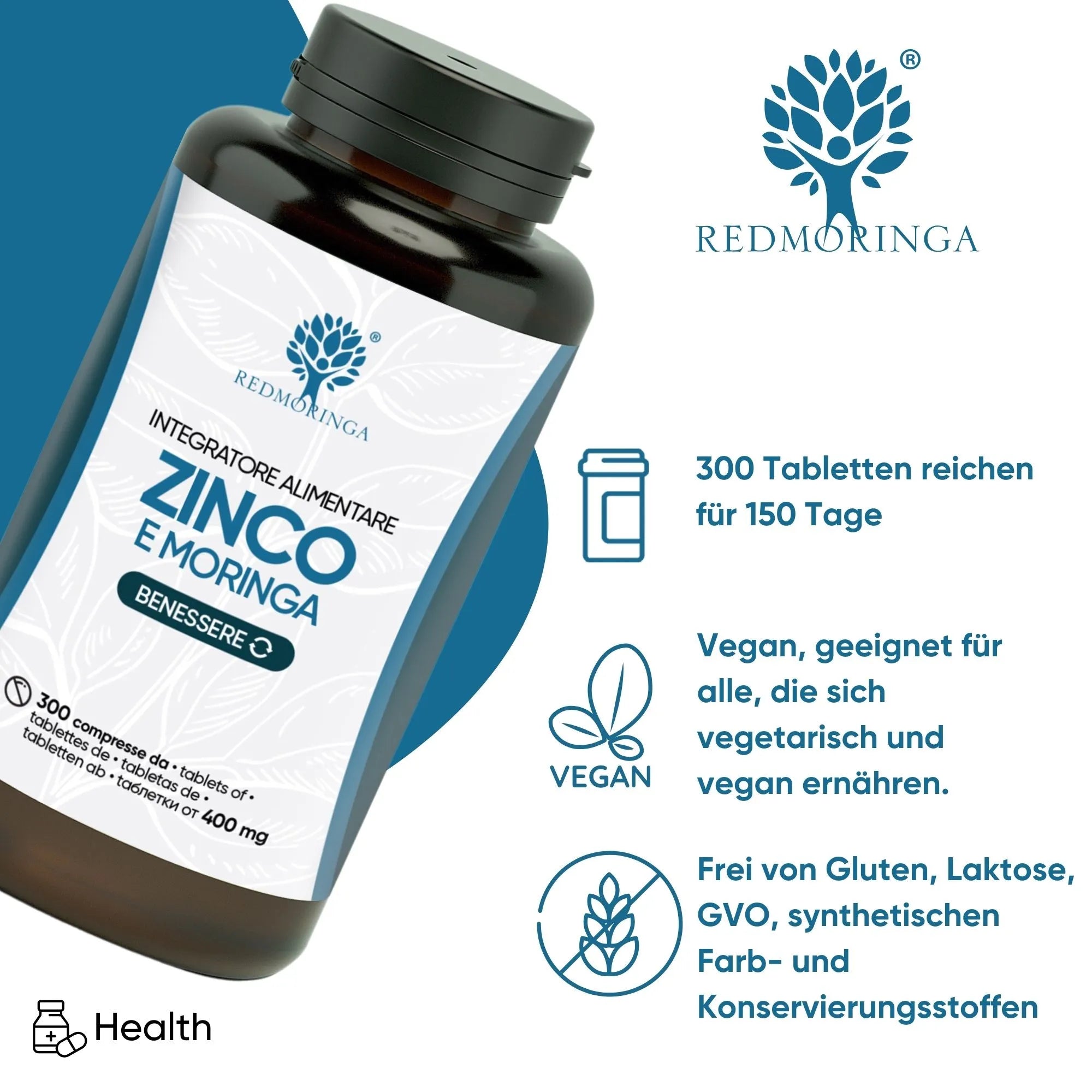 RedMoringa Acne integratore zinco moringa 1 flacone