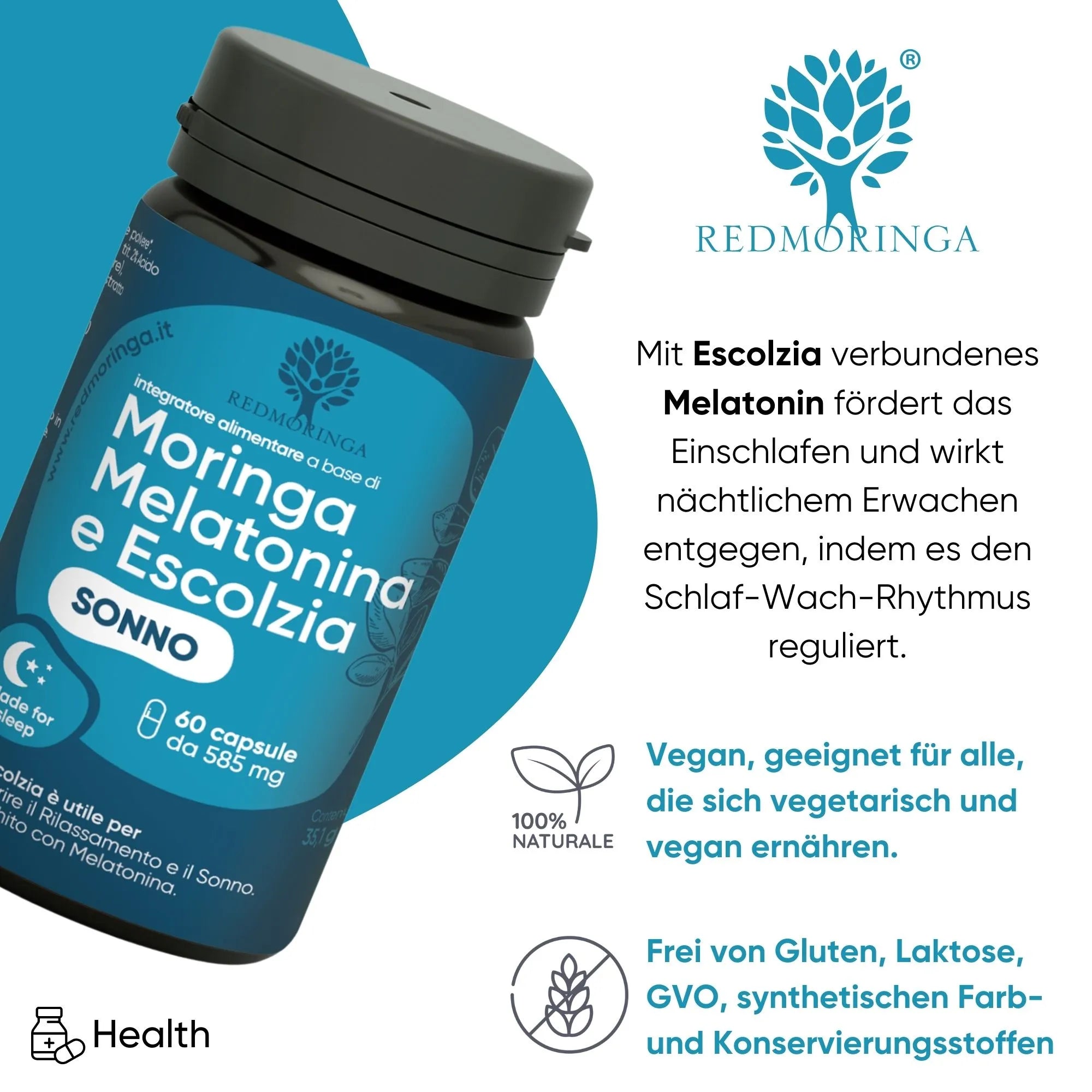 RedMoringa Sonno Profondo integratore melatonina 1 flacone