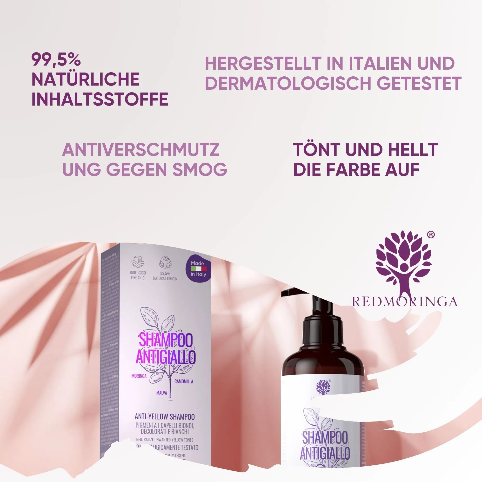 RedMoringa Capelli Decolorati Kit Integratore e Shampoo Antigiallo