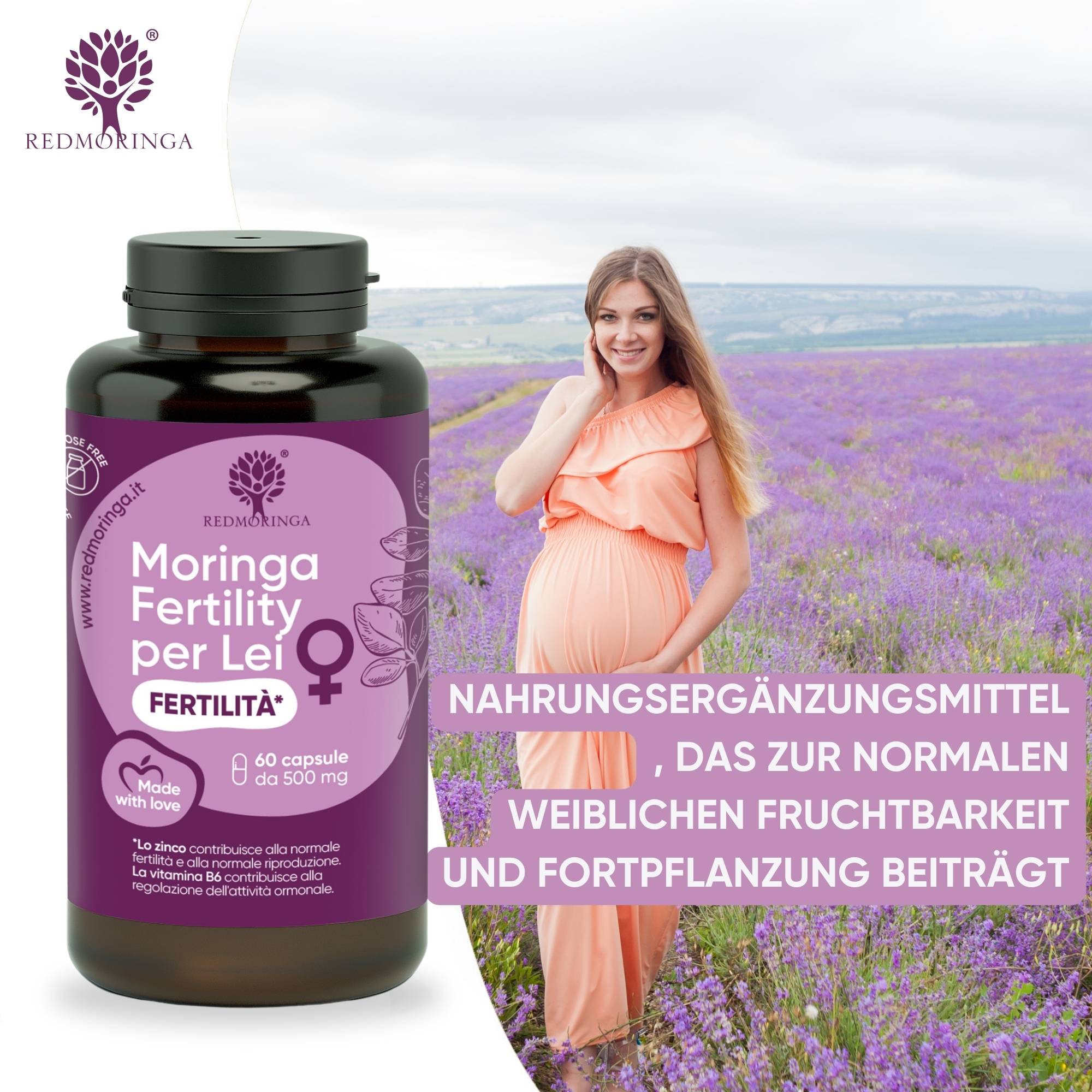 RedMoringa Fertility Lei Integratore Donna 1 Flacone Q10 Resveratrolo