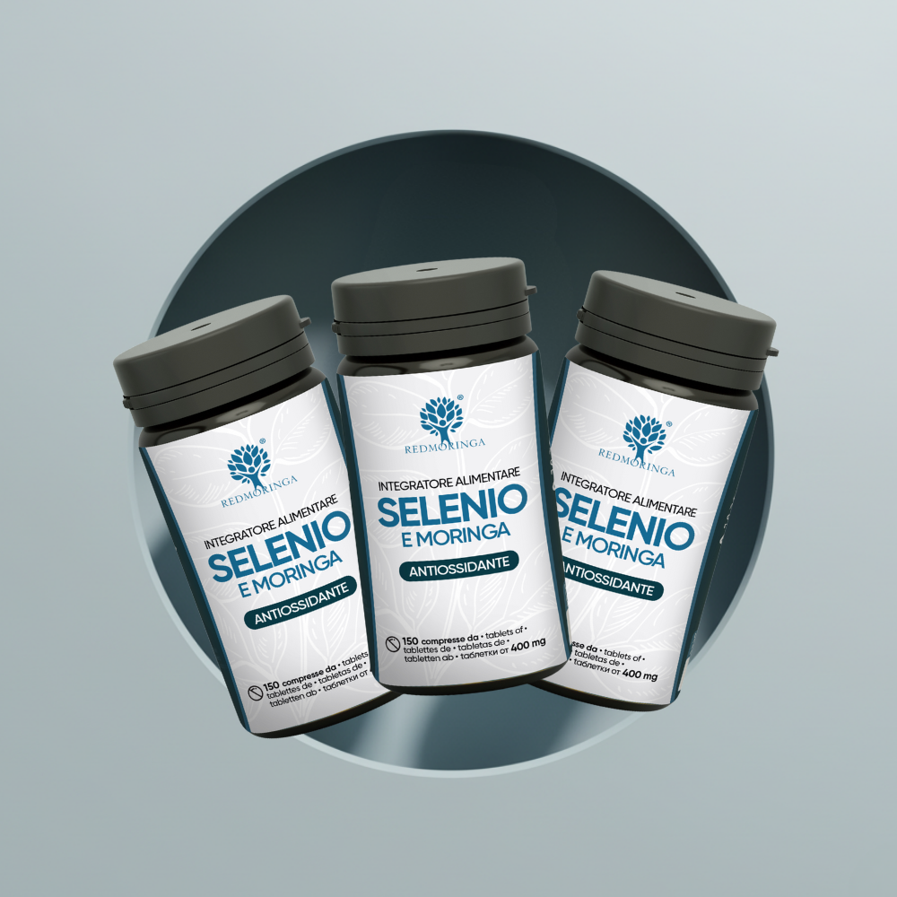 RedMoringa Selenio e Moringa Integratore 1 Flacone Tiroide