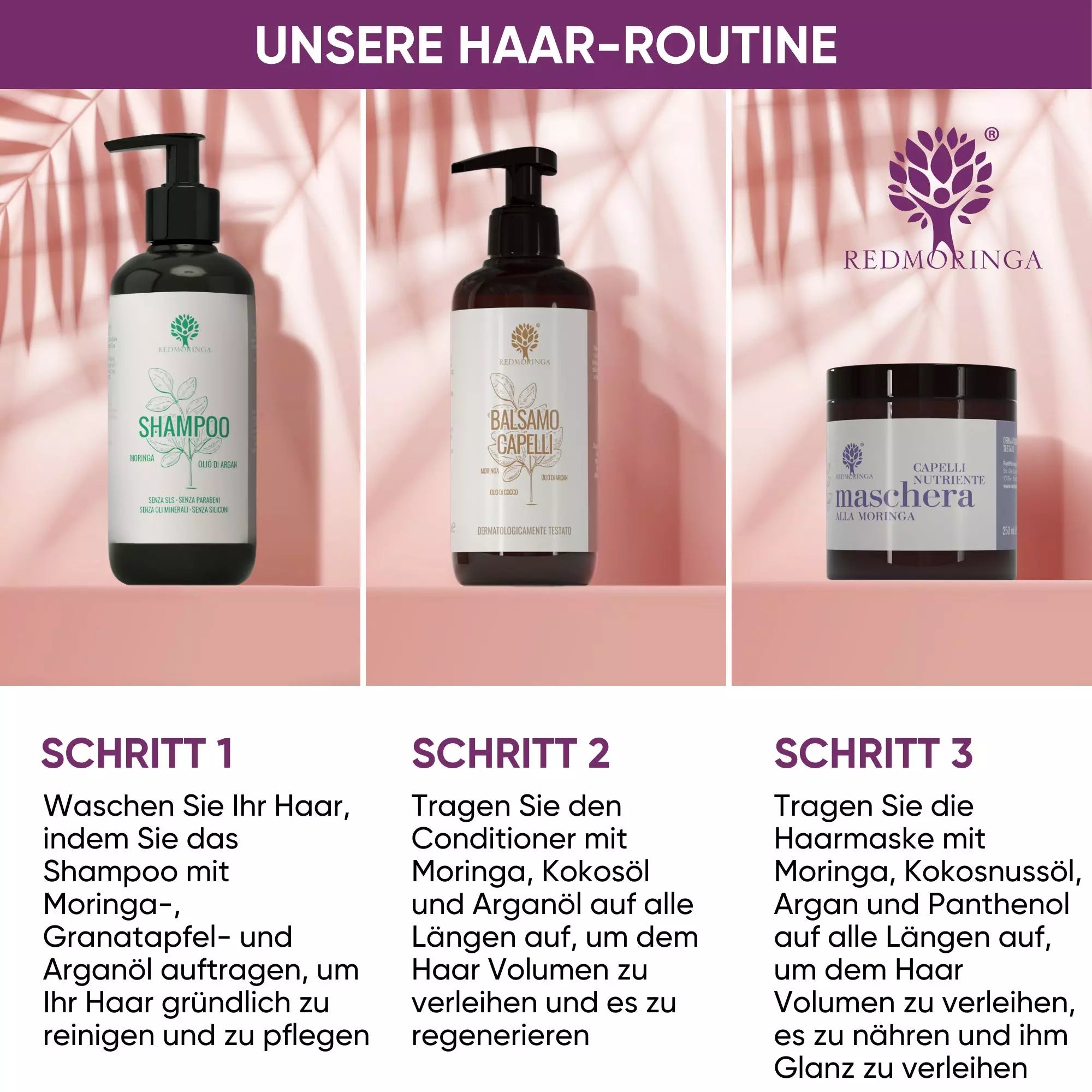RedMoringa Balsamo Capelli Moringa Argan Cocco Volumizzante