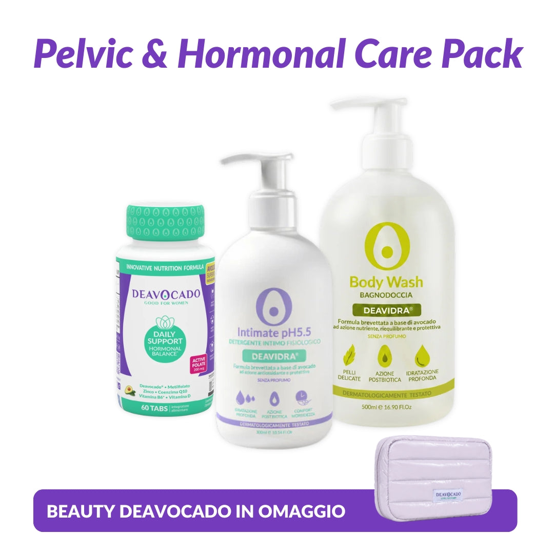 Deavocado Daily Support pack ormonale intimo e corpo 3 pezzi