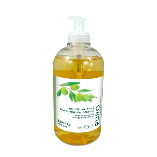 Naturetica Bielli Puro sapone liquido corpo oliva arancio pH 5.5