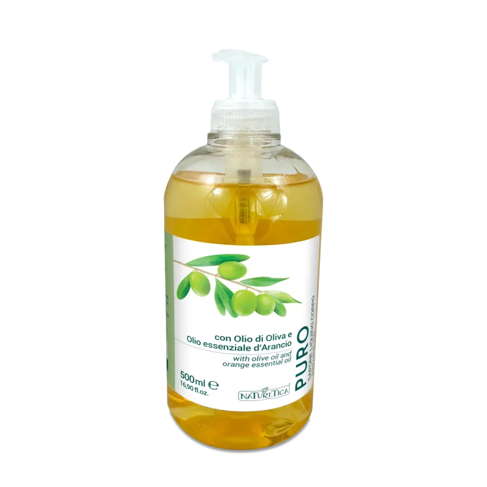 Naturetica Bielli Puro sapone liquido corpo oliva arancio pH 5.5