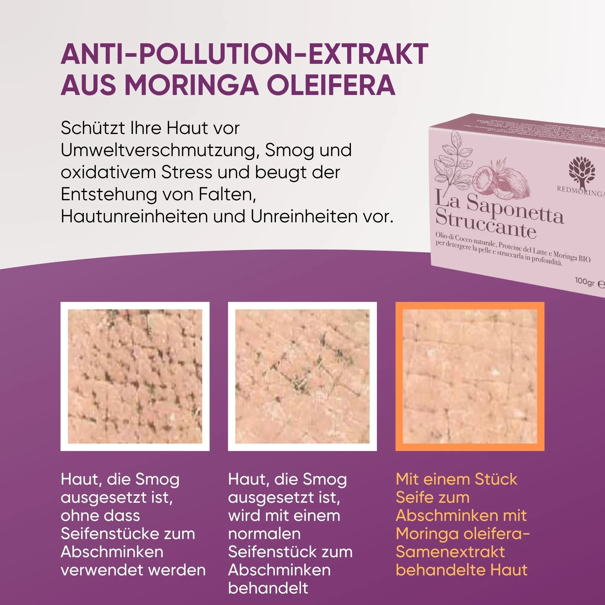 RedMoringa Saponetta Struccante Naturale Cocco Moringa Artigianale