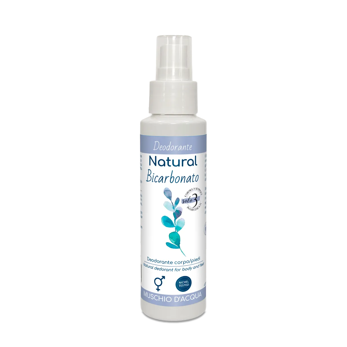 Naturetica Bielli Natural Bicarbonato Deodorante Muschio d'Acqua