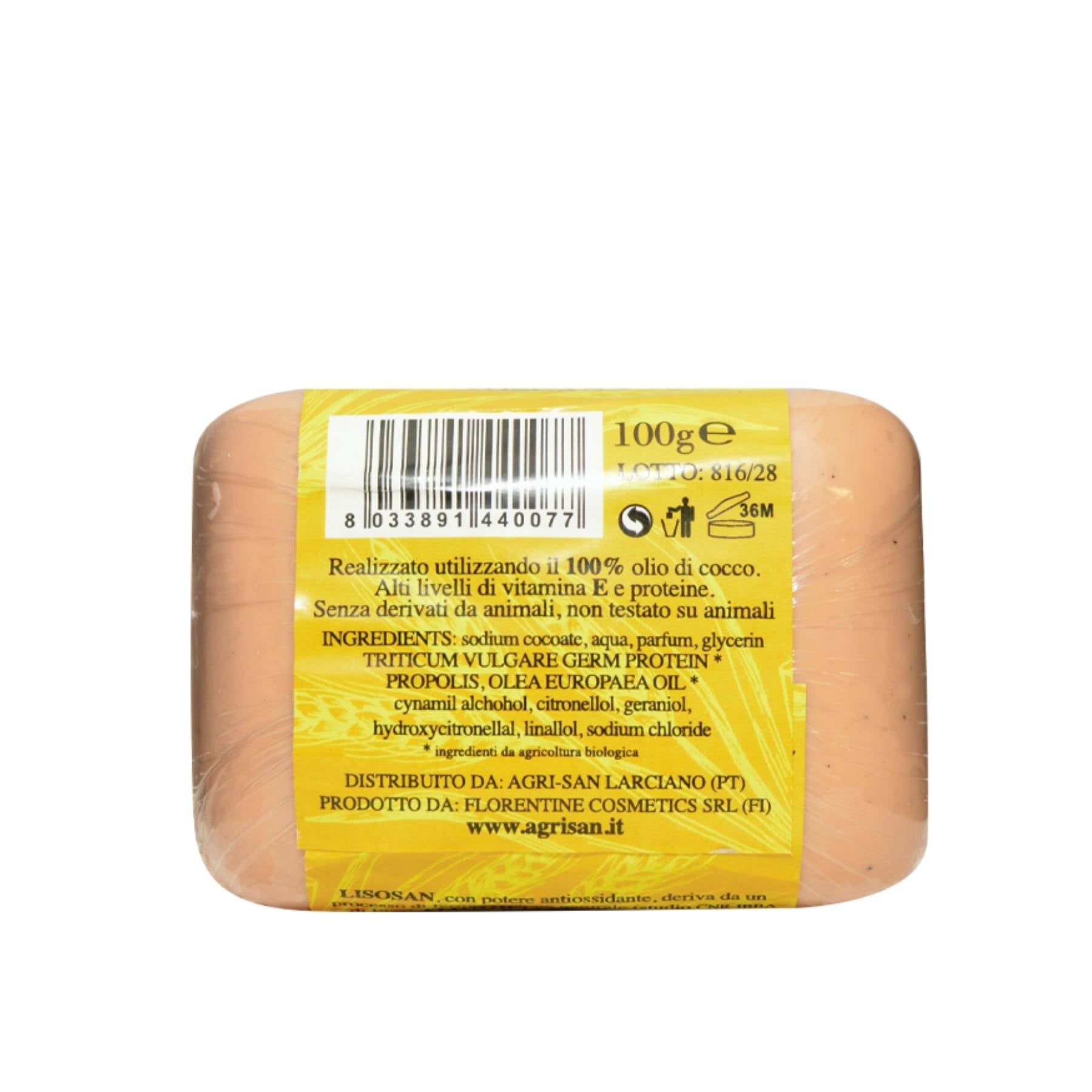 Agri-San Sapone Propoli vegano dermopurificante cocco