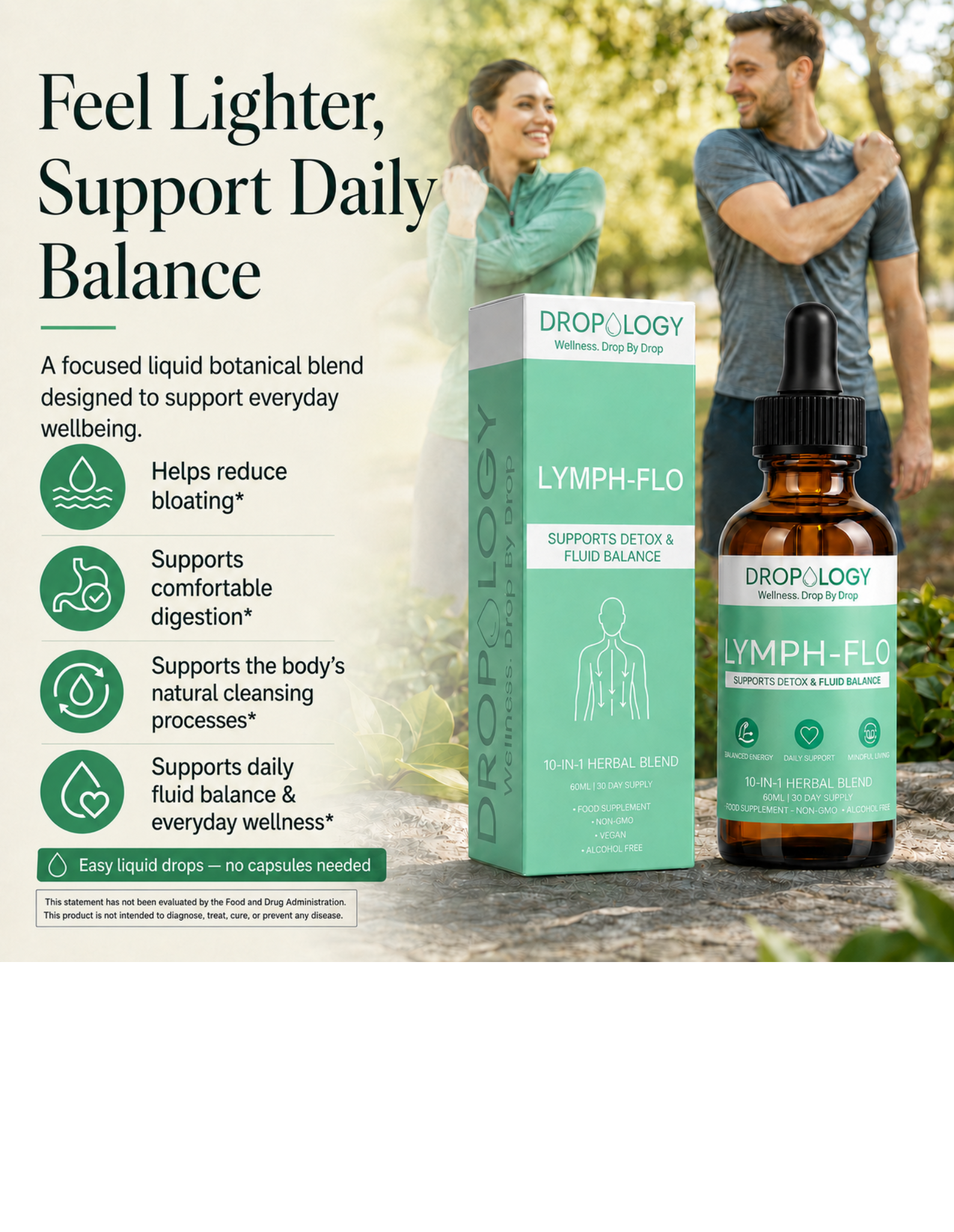 Dropology Lymph-Flo gocce botaniche 60 ml 10 erbe