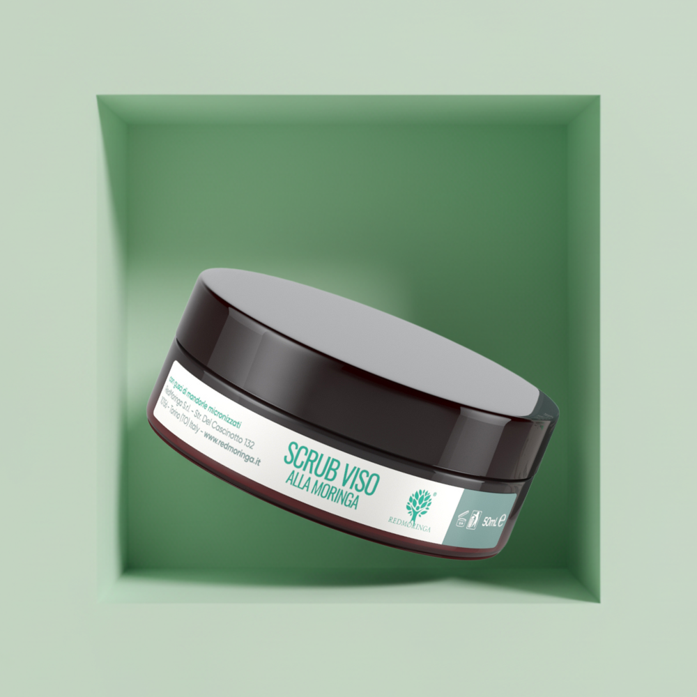 RedMoringa Scrub Viso naturale pelle grassa e delicata