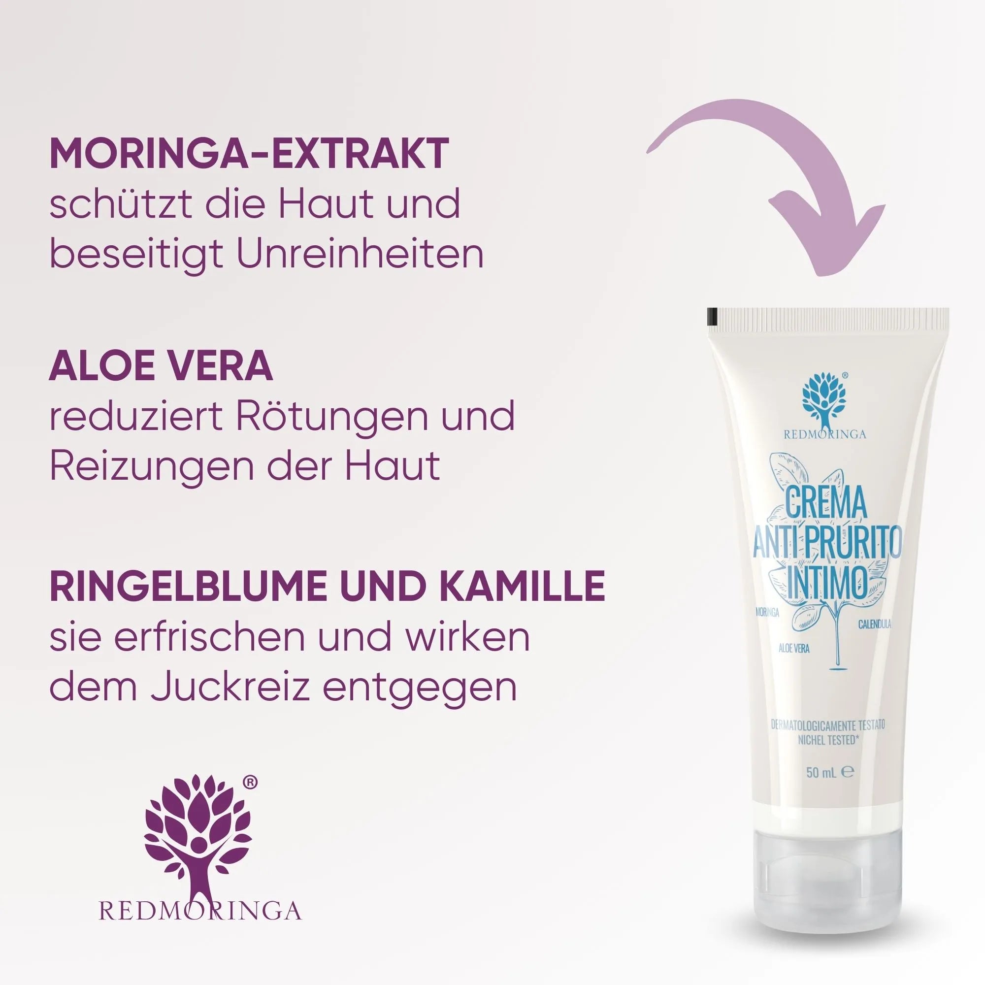 RedMoringa Prurito Intimo crema aloe calendula moringa