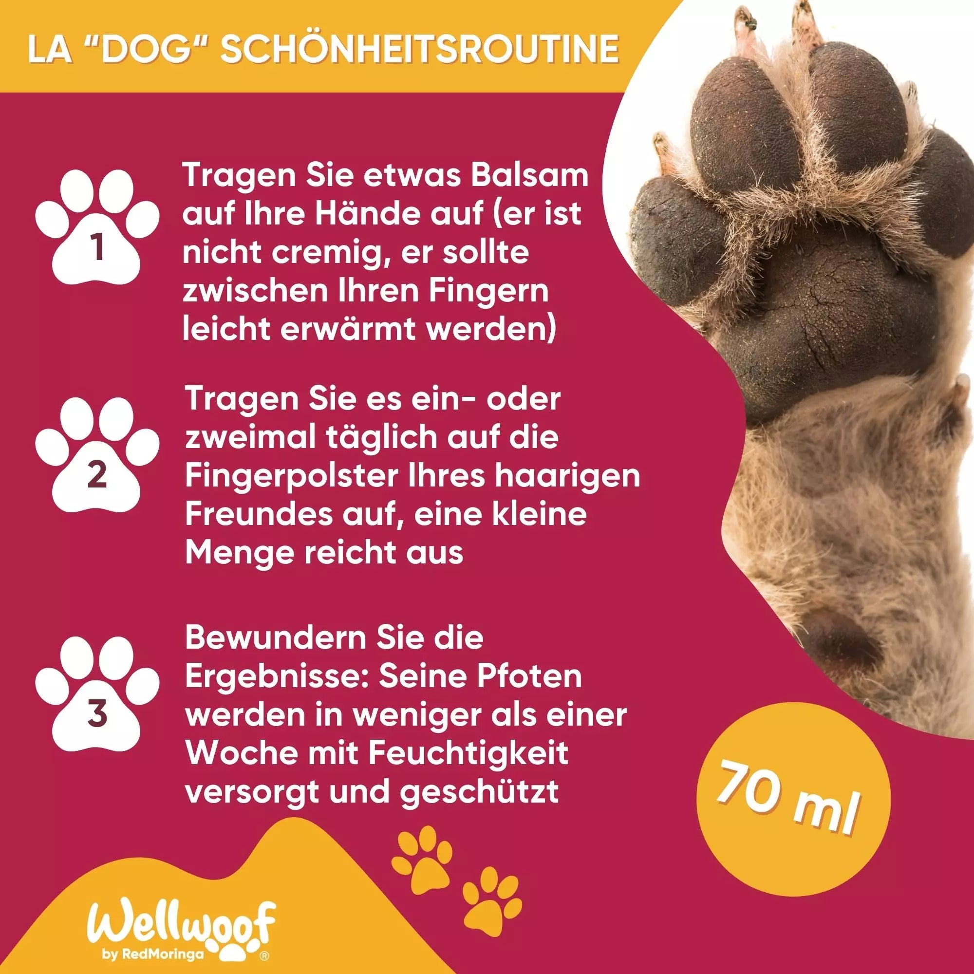 RedMoringa WellWoof Crema Zampe e Polpastrelli cani gatti naturale