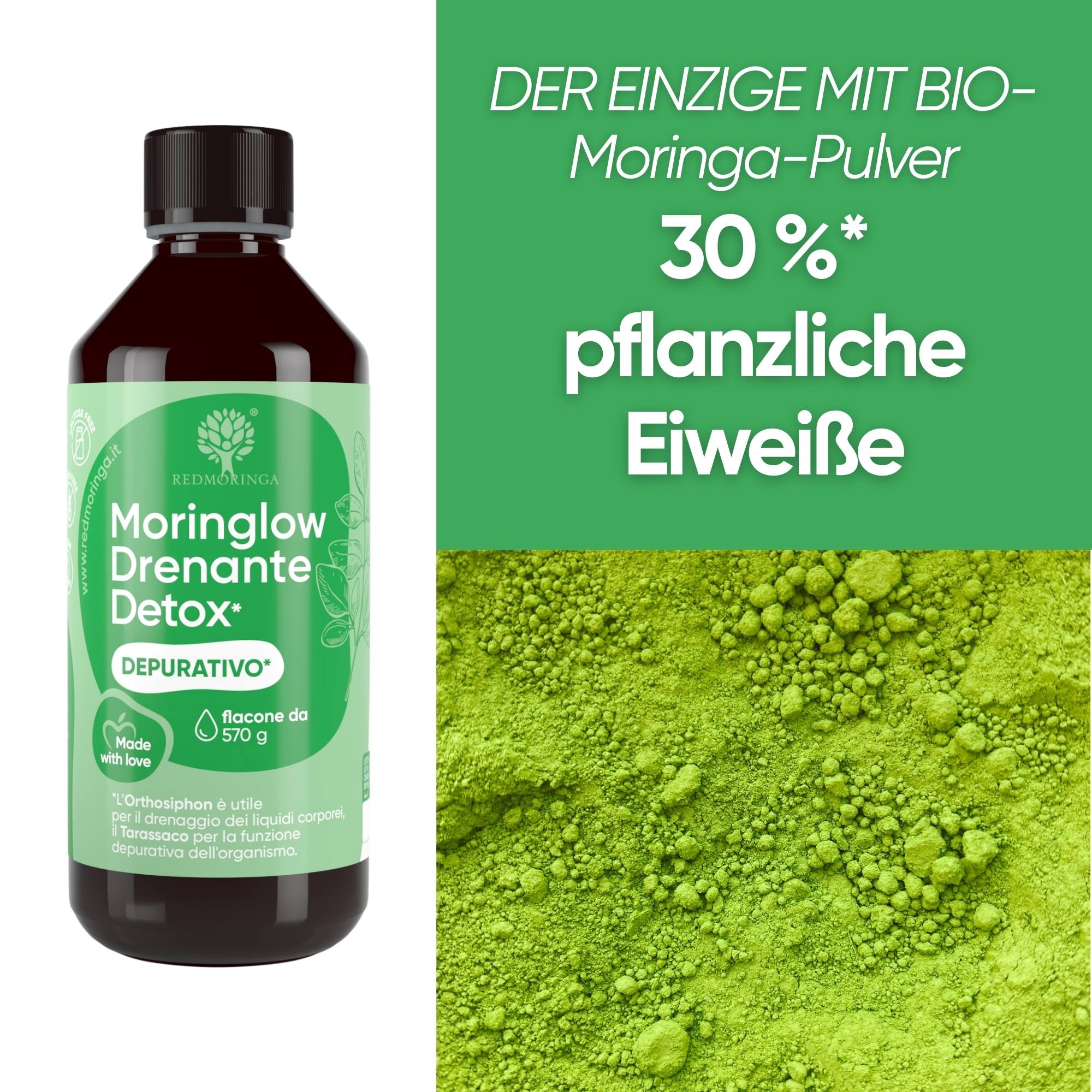 RedMoringa Moringlow Drenante Liquido Detox 500 ml 11 erbe