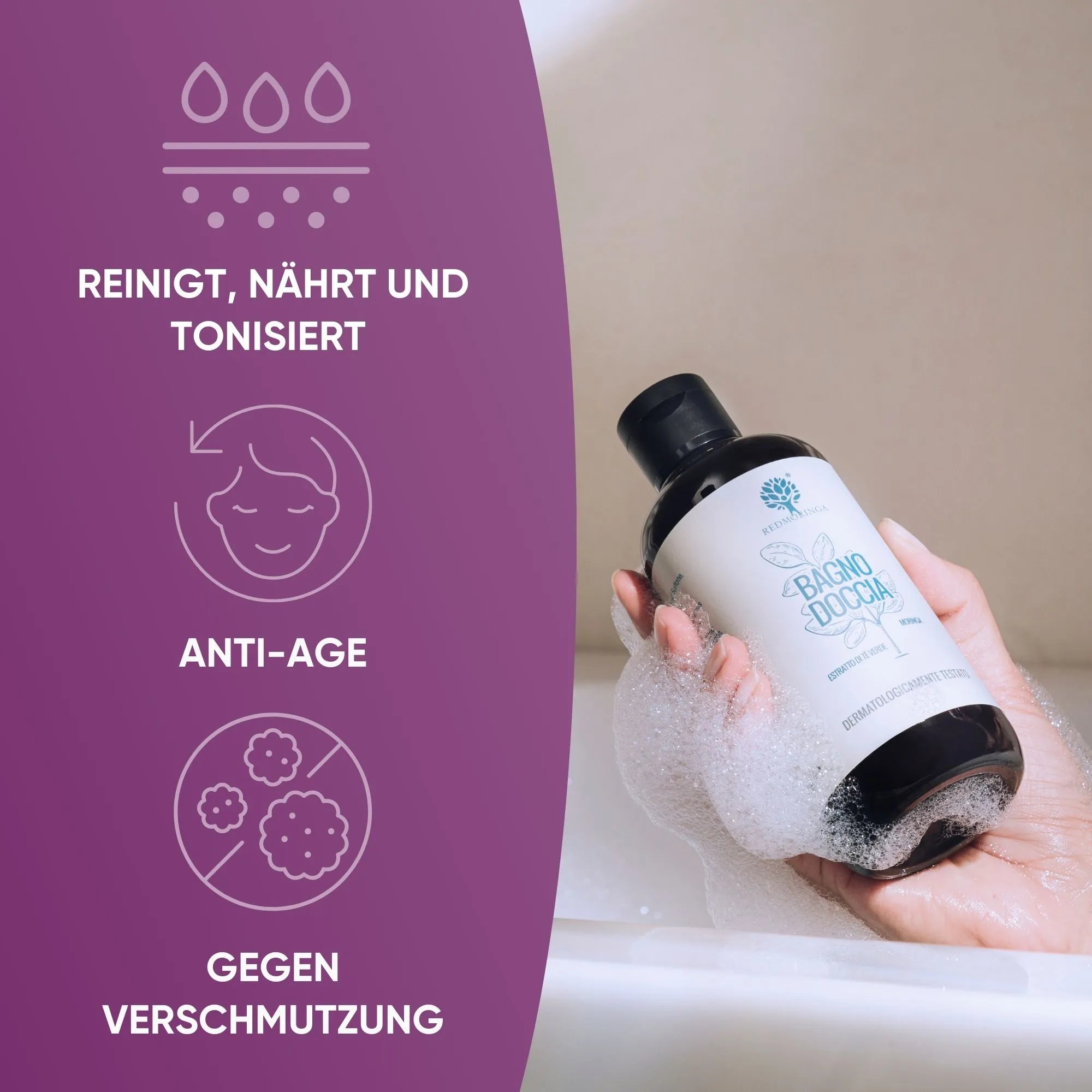 RedMoringa Man Set Regalo Uomo Kit 4 Pezzi Moringa Naturale