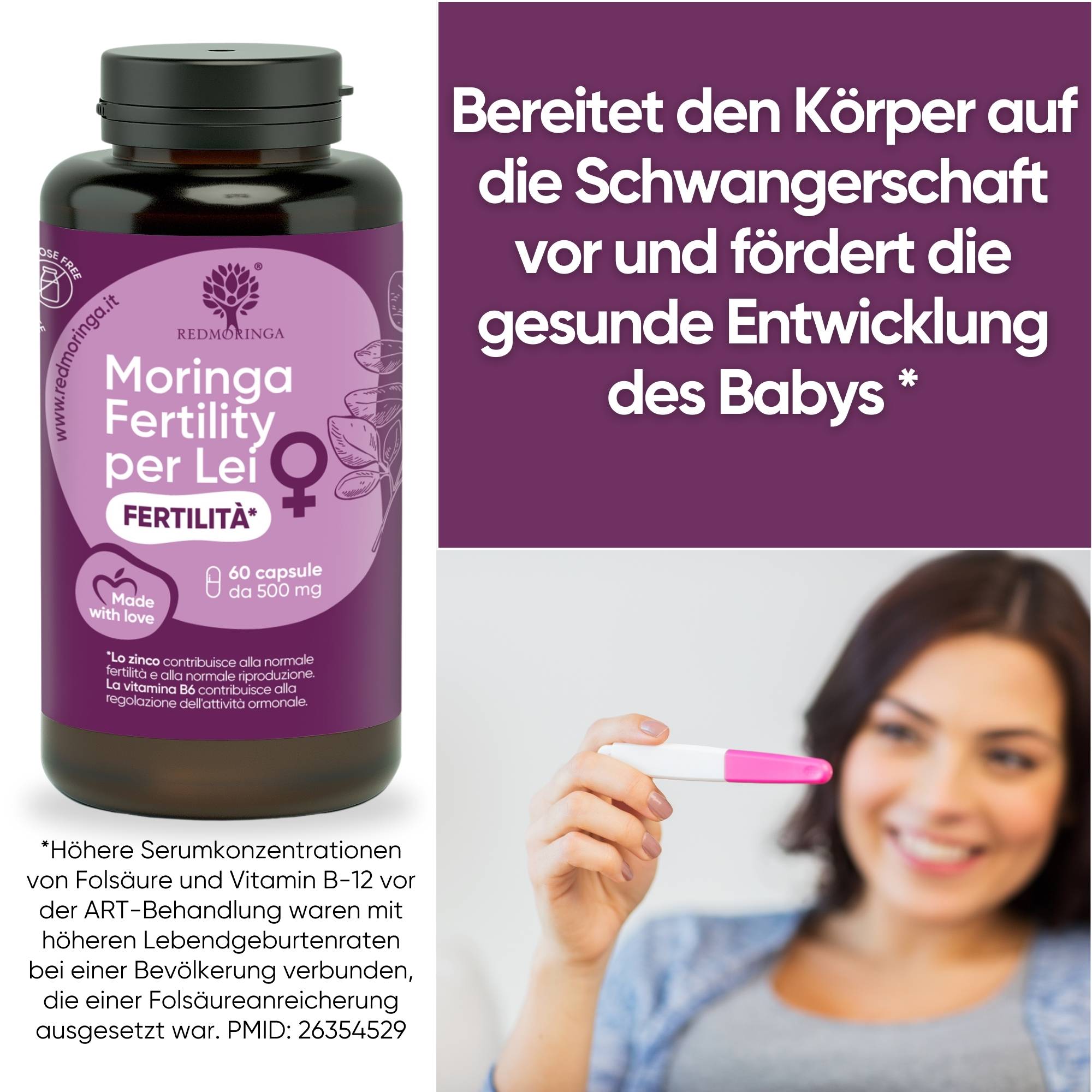 RedMoringa Fertility Lei Integratore Donna 1 Flacone Q10 Resveratrolo