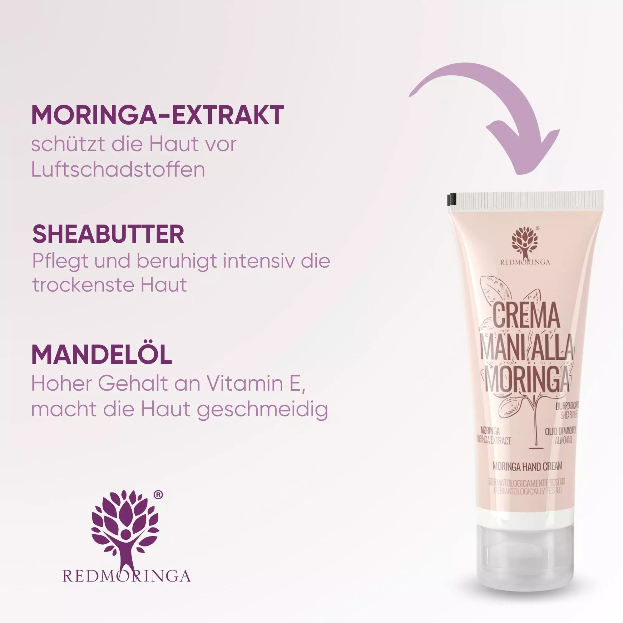 RedMoringa Moringa crema mani secche riparante