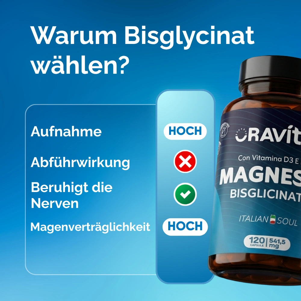 RedMoringa Magnesio Bisglicinato 450mg integratore 120 capsule