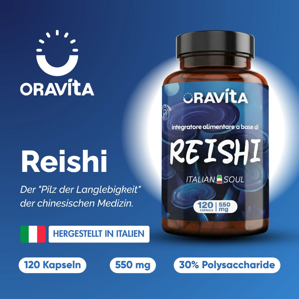 Oravita Reishi estratto titolato 30% integratore 1 flacone