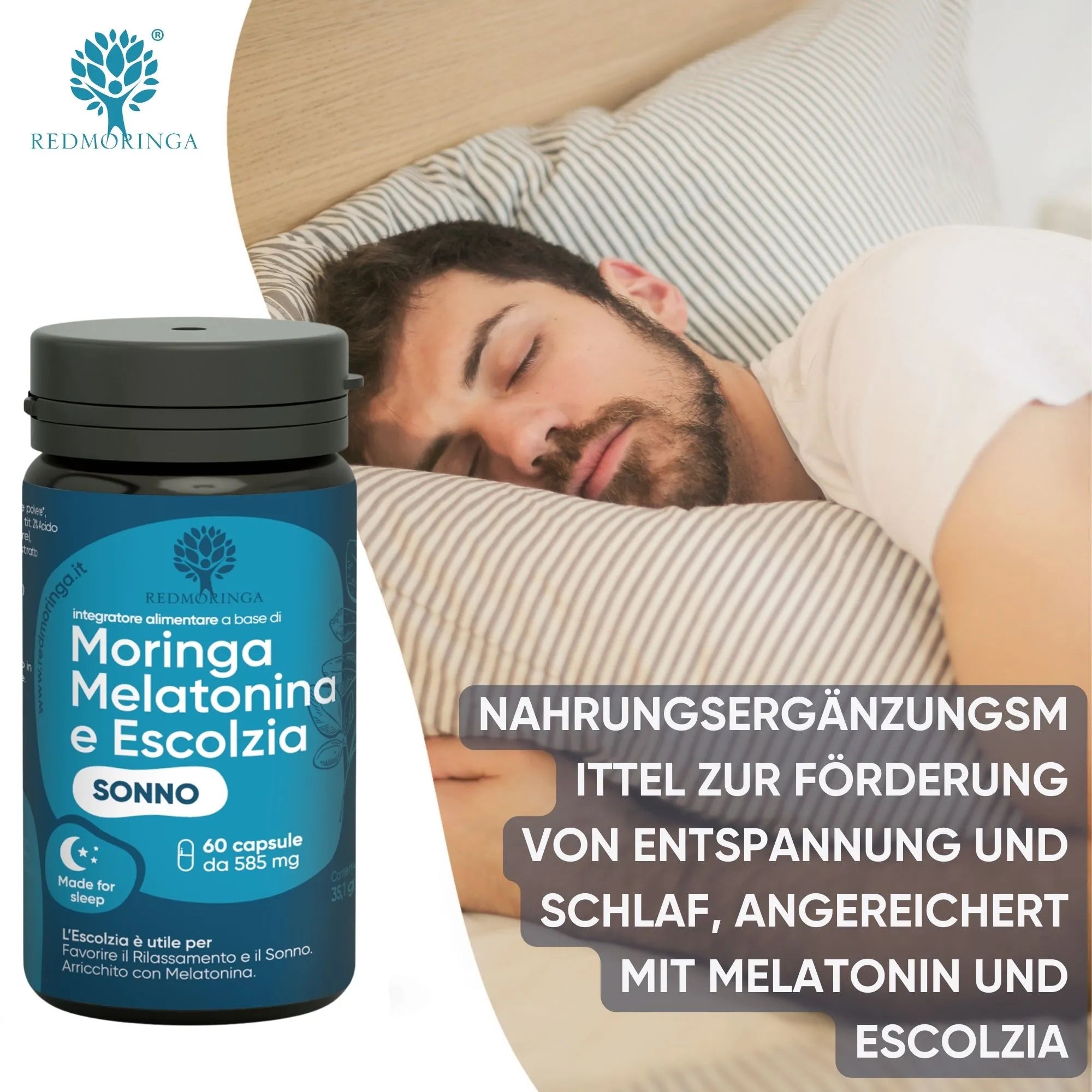 RedMoringa Sonno Profondo integratore melatonina 1 flacone