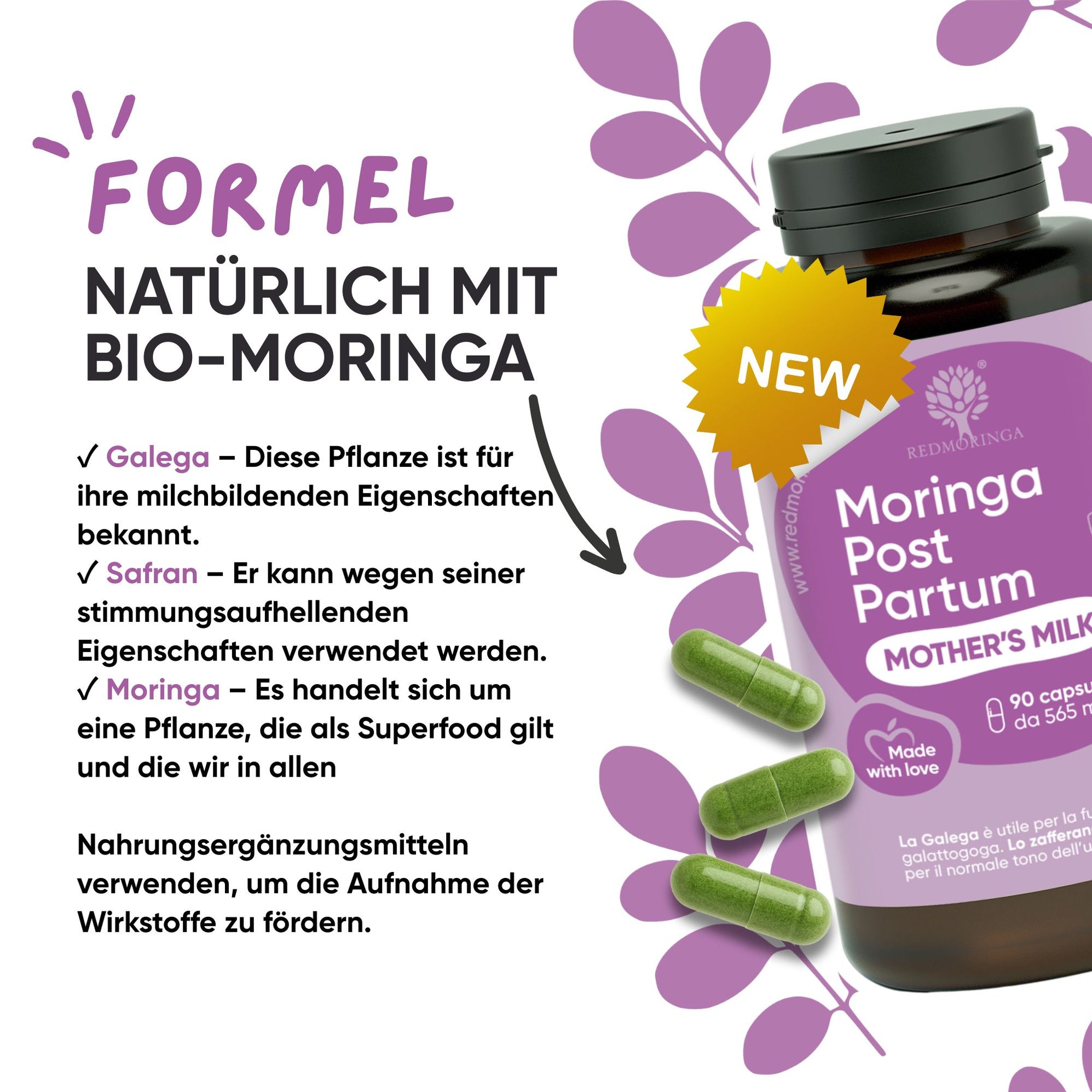 RedMoringa Post Partum integratore allattamento e umore