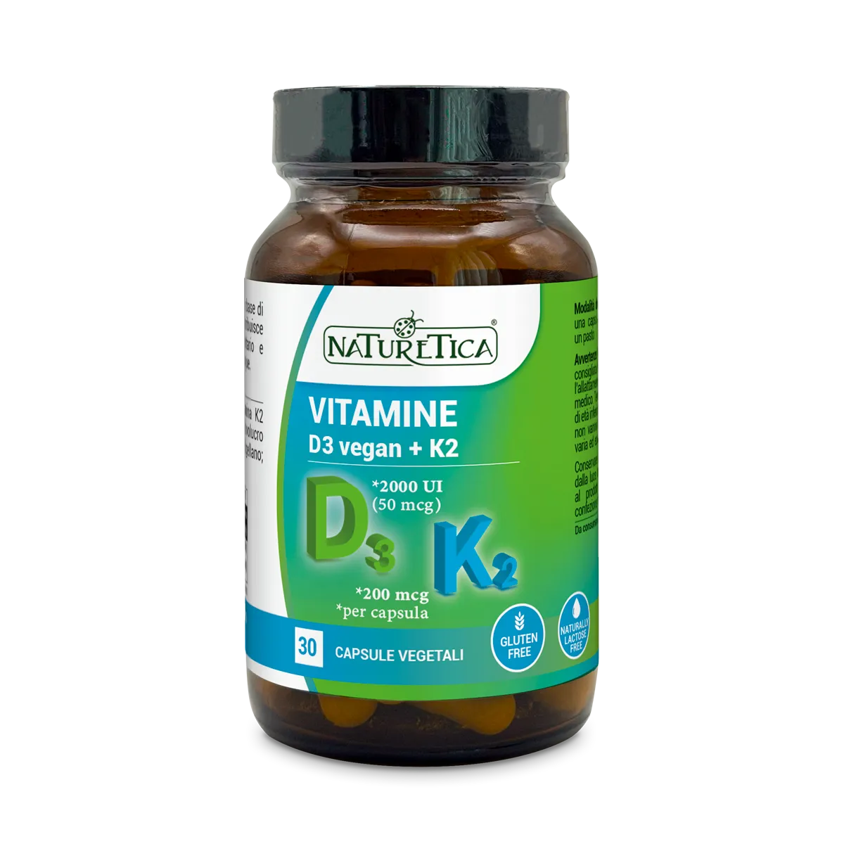Naturetica Bielli D3 Vegan + K2 integratore 2000 UI