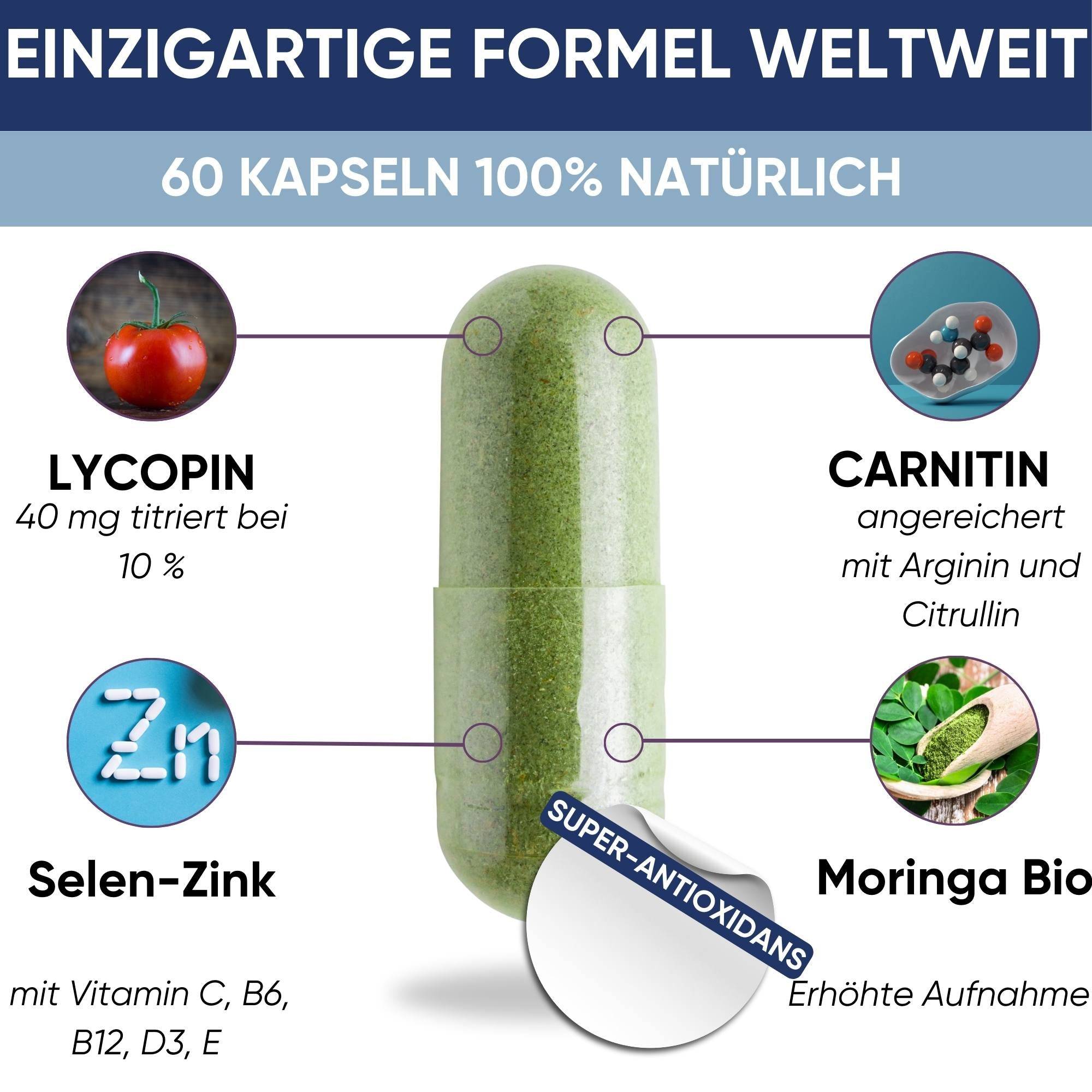 RedMoringa Fertilità Maschile integratore licopene 1 flacone