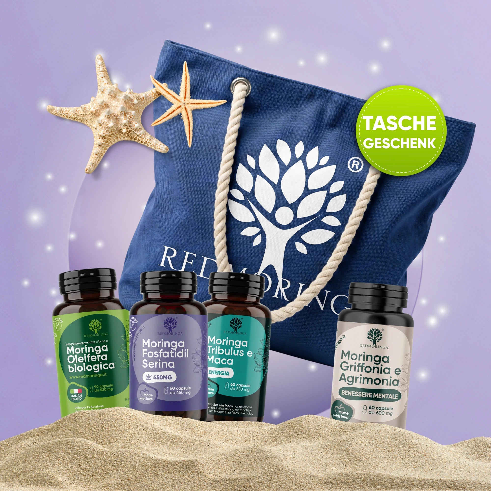 RedMoringa Kit Estate Anti-Cortisolo trattamento stress donna