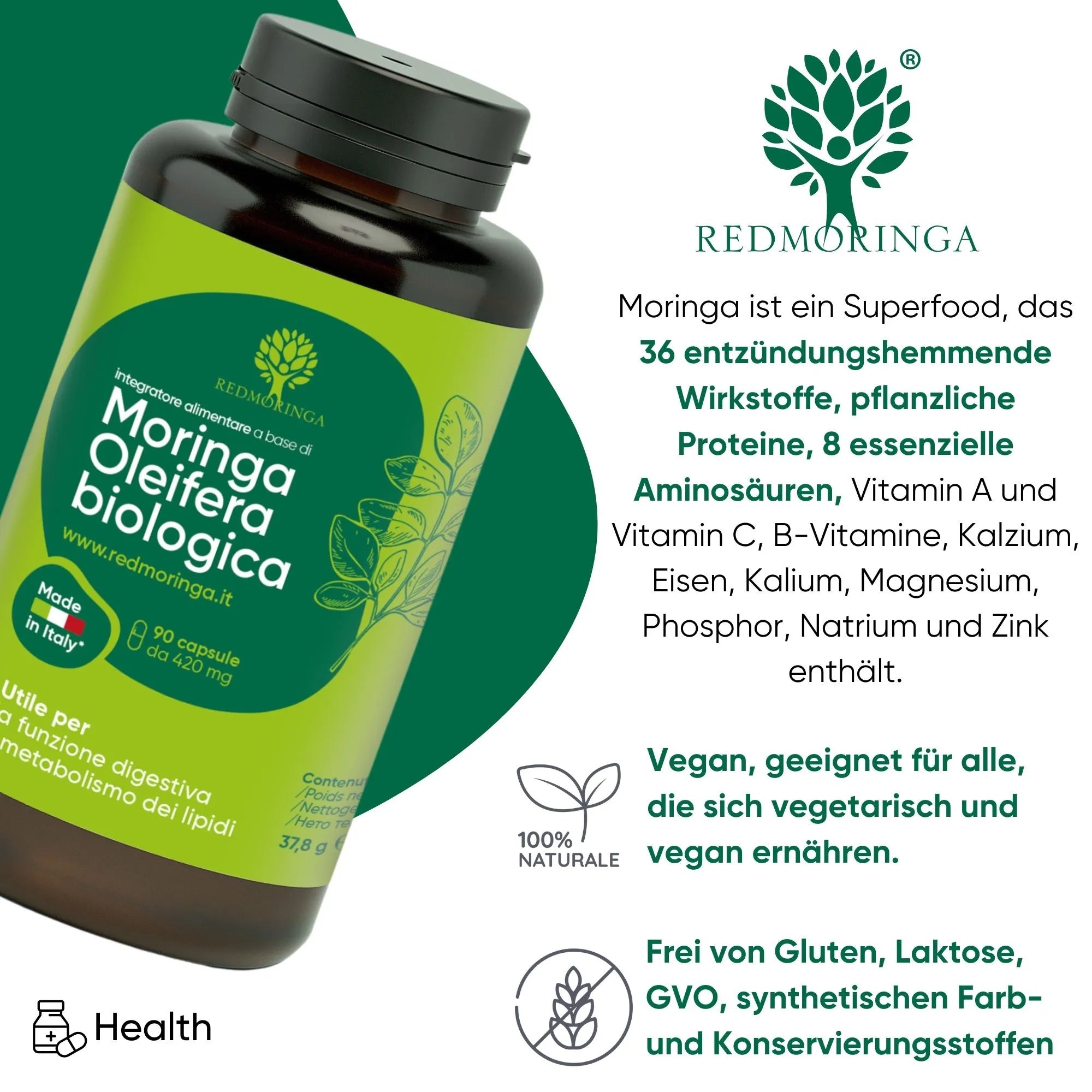 RedMoringa Sollievo Menopausa integratore vampate moringa isoflavoni