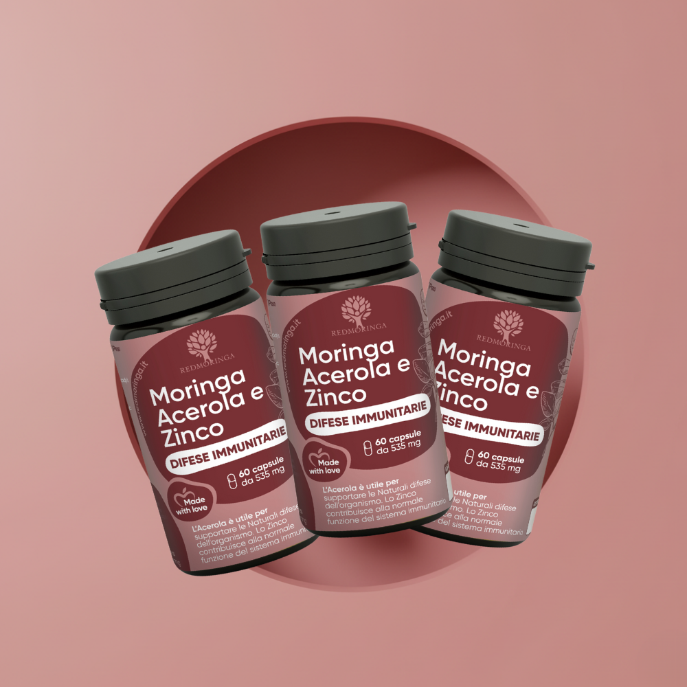 RedMoringa integratore difese immunitarie acerola zinco 1 flacone