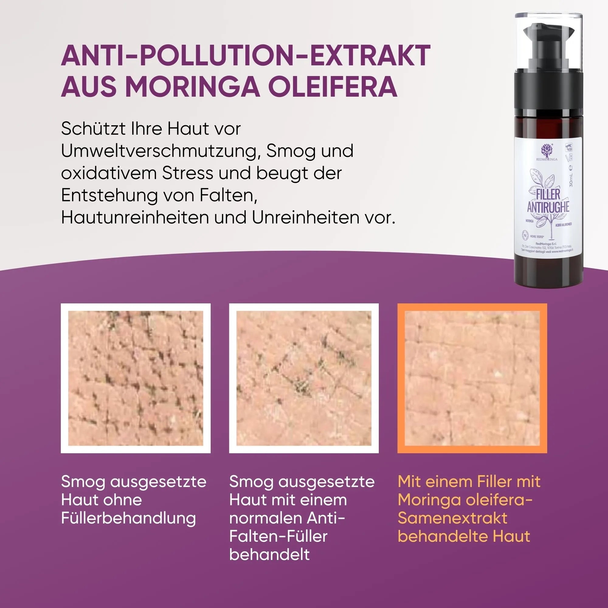 RedMoringa Filler Antirughe siero acido ialuronico effetto immediato