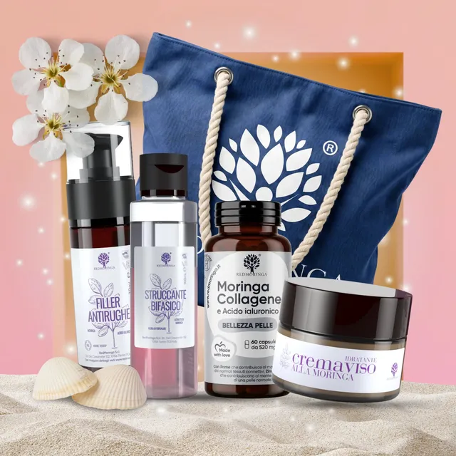 RedMoringa Kit Estate In & Out Trattamento Viso 4 Pezzi Collagene