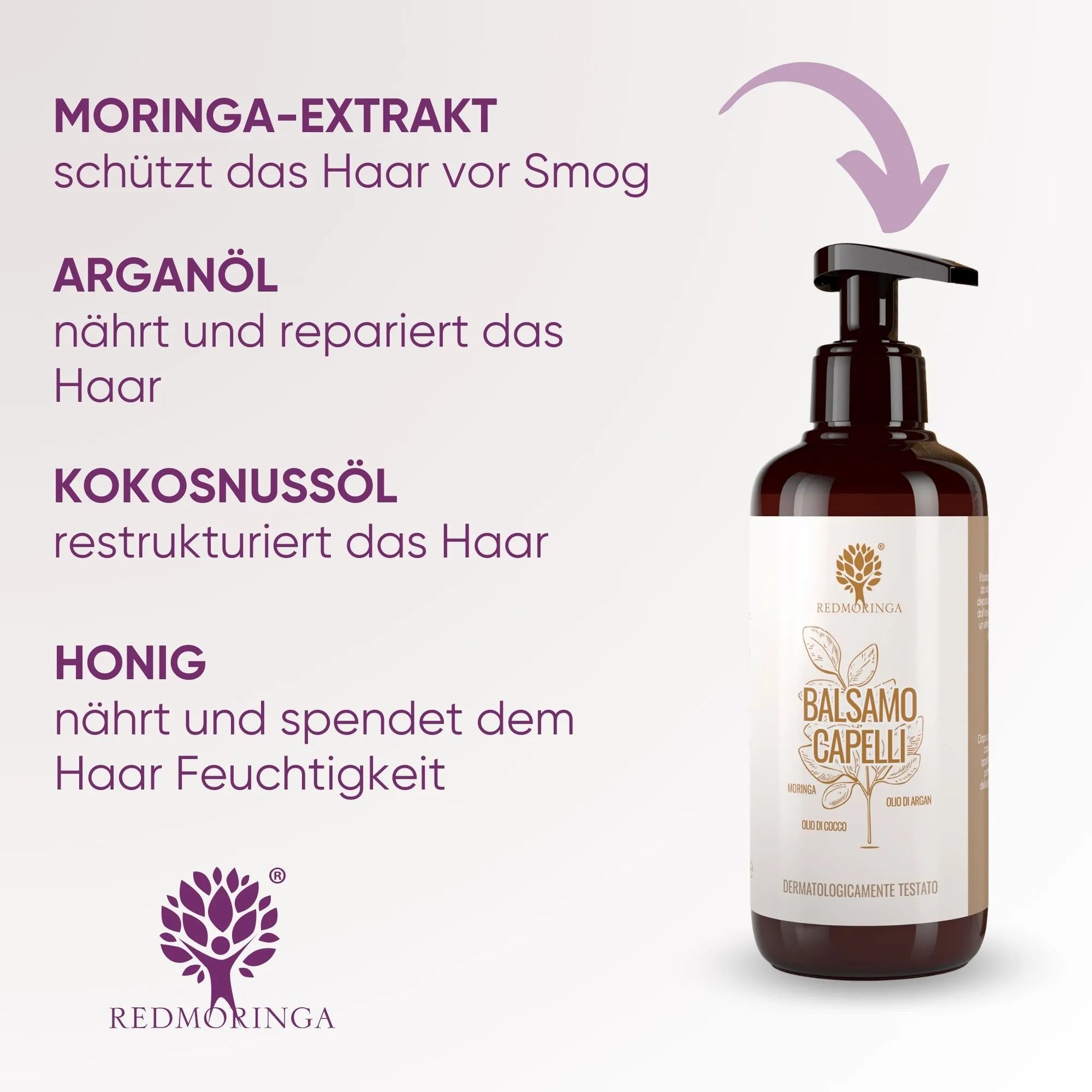 RedMoringa Balsamo Capelli Moringa Cocco e Argan Volume