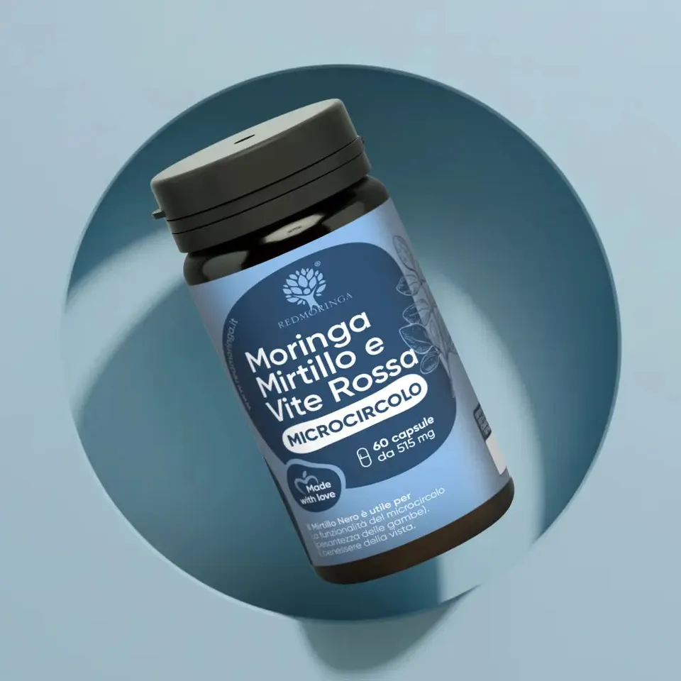 RedMoringa Microcircolo Integratore Gambe Mirtillo 60 capsule