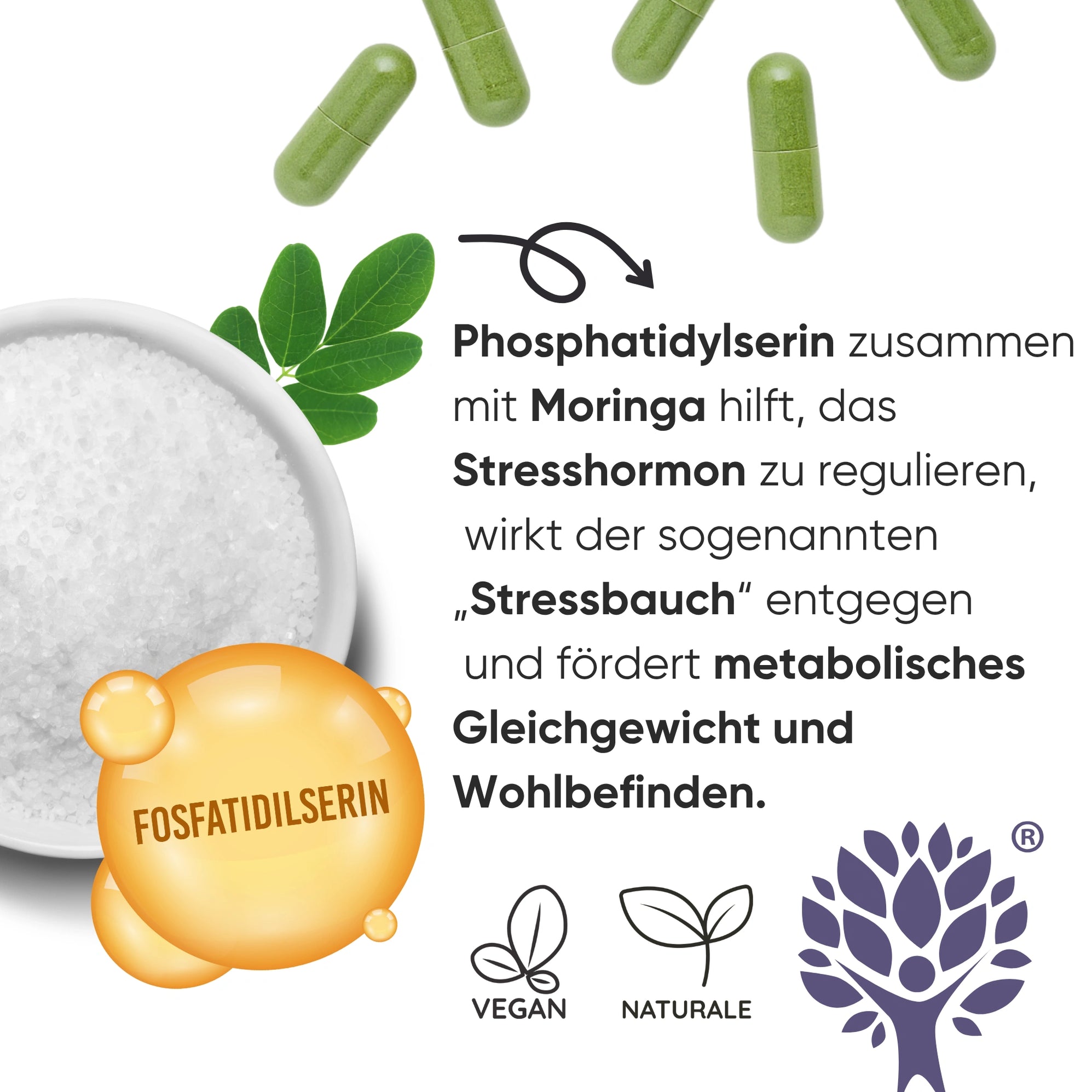 RedMoringa Fosfatidilserina 450 mg Moringa Integratore Memoria
