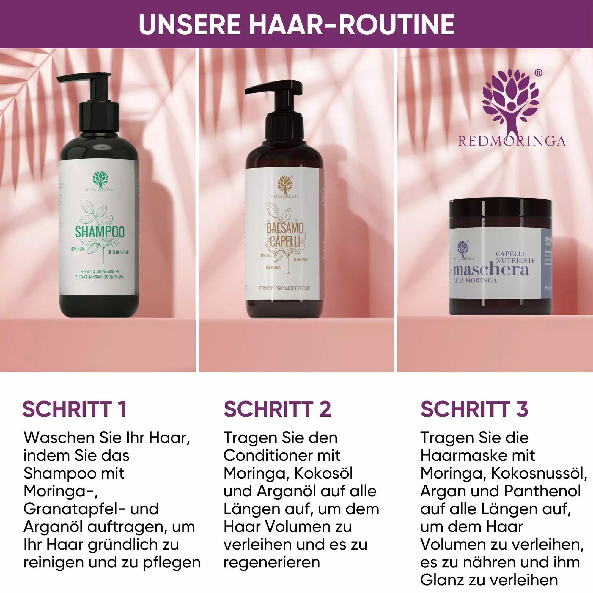 RedMoringa Balsamo Capelli Moringa Cocco e Argan Volume